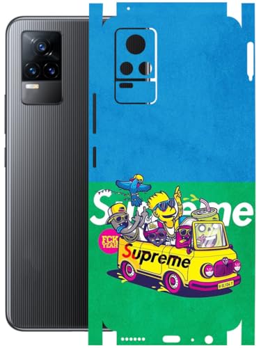 Image of AtOdds - Full Body Back Screen Guard Protector Film - Lamination Wrap Skin Sticker Compatible with VIVO Y73 | Scratchproof Matte Finish (Simps)