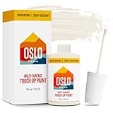 Oslo Home Touch Up Paint, Off White (Calm), 1oz, Matte, w/brush in bottle, Quick drying, for Home repairs, Kitchen Cabinets,Walls