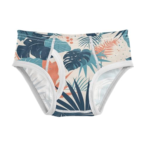 KLL Palm Tropical Pattern Exotic Toddler Boy Soft Athletic Underwear Breathable Undies