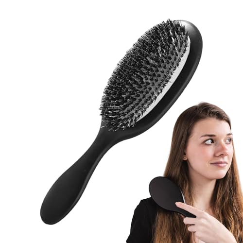 Cepillo de pelo sin champú, cepillo desenredante antiencrespamiento, peine portátil, cepillo de cerdas sin puntas para cabello grueso, para hombres, mujeres y niños, añade brillo y hace que el cabello