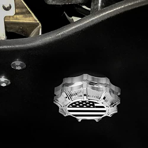 Cerraduras para alforjas GUAIMI, sistema antirrobo con tornillos de montaje para Harley Touring, Road King, Street Glide, Electra Glide y Road Glide (1993-2021) - Bandera estadounidense (cromado) miniatura 2