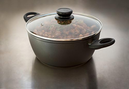Zinel 4140 Non-Stick Stockpot/Casserole, Cast Aluminum, Black, 20cm