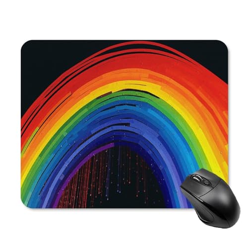 Tapis de souris de jeu arc-en-ciel pour un espace bureau coloré et confortable