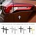 DXNQ 2PCS Metal Jesus Christ Cross Badge Stickers, 2.5