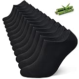 Niorasen Calcetines Invisibles Hombre y Mujer de Bambú 6 Pares, Pinkies Unisex Transpirables con Silicona Antideslizante, Calcetines Bajos para Zapatillas y Mocasines, Talla 35-50