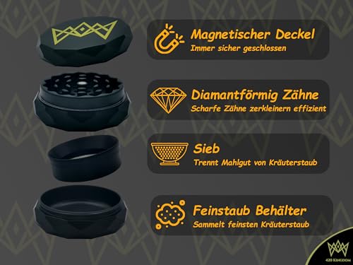 Stash Box Set mit Grinder & Zubehör | 420 Kingdom Aufbewahrungsbox Set 4 Stash Box Set mit Grinder & Zubehör | 420 Kingdom Aufbewahrungsbox Set – Bild 5