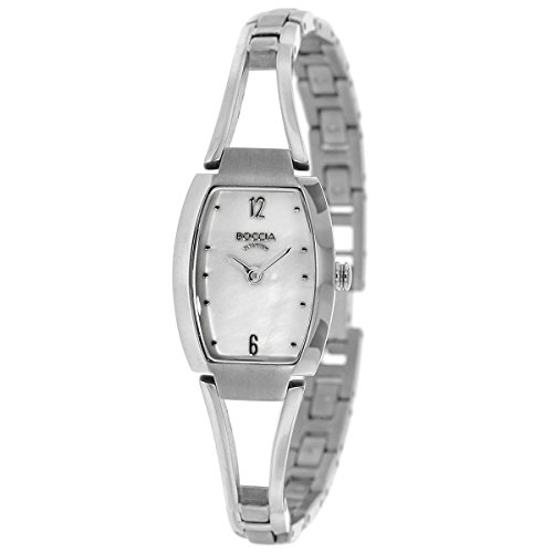 Boccia Damen Analog Quarz Uhr mit Titan Armband 3262-01