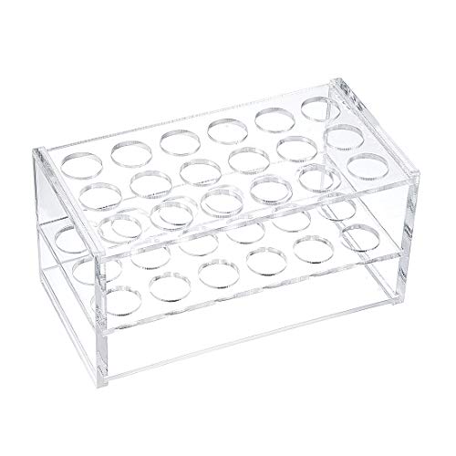 uxcell Tube Rack Polypropylene 18-Well Clear for 10ml,15ml,50ml