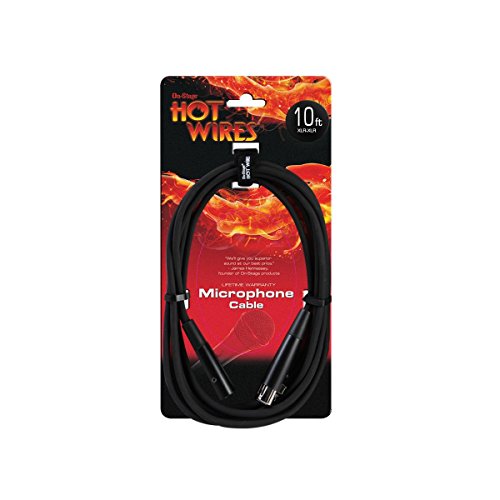 On-Stage Hot Wires XLR Microphone Cable, 10 Feet