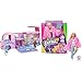 Barbie FBR34 Camper dei Sogni per Bambole con Piscina, Bagno, Cucina e Tanti Accessori & Bambola Extra Bionda con Cucciolo, Vestiti alla Moda, Pelliccia Rosa e Accessori