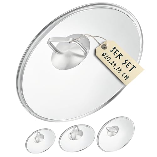 SILBERTHAL Pfannendeckel Set 20, 24, 28cm - Universell einsetzbar