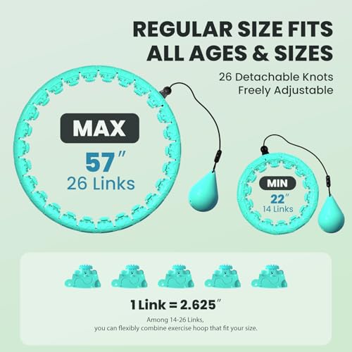 image for Fikswe Weighted Hula Infinity Fitness Hoop for Adult Weight Loss, 2 in