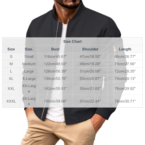 Carydety Mens Winter Jacket Bomber Jacket Windbreaker Jackets Overcoat - image 4