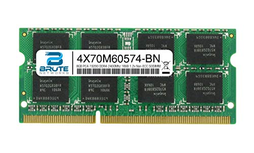 Brute Networks 4X70M60574-BN - 8GB PC4-19200 DDR4-2400Mhz 1RX8 1.2v ECC SODIMM (OEM PN # 4X70M60574)