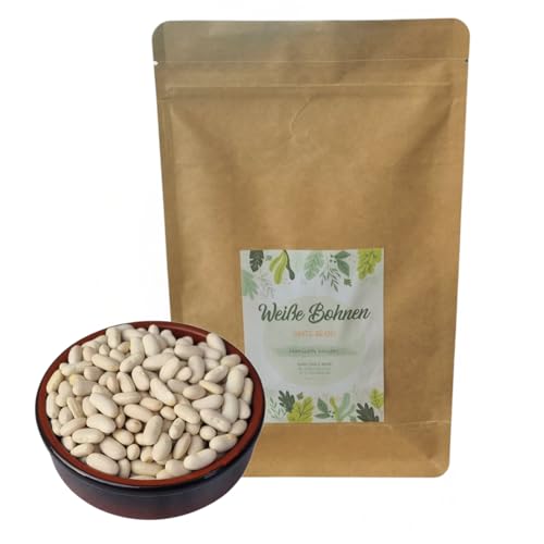Alubia blanca 1 kg – Frijoles enteros, 1000 g, sin tratar, sin aditivos, ideales para cocinar, hornear, sopas, ensaladas y platos salados