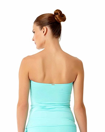 Image of Anne Cole Women's Twist Front Shirred Bandeau Tankini Swim Top