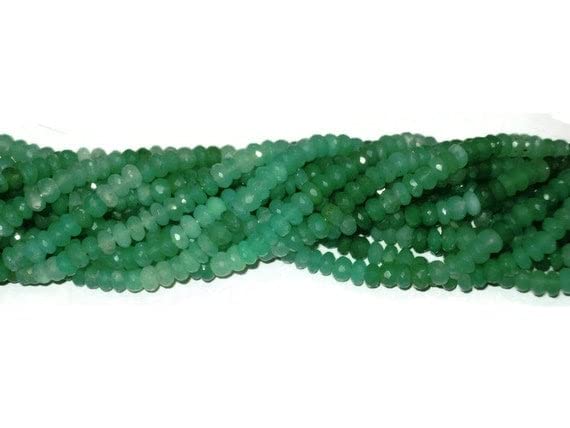 Perles rondelles chrysoprase naturelle facettée 8mm pour création de bijoux DIY