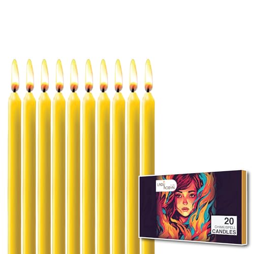 20 Pack Spell Chime Candles-4 Inch Yellow-Colored, Candle - for Home Decor Kitchen Decor Wedding Decoration-20 Spell Colours