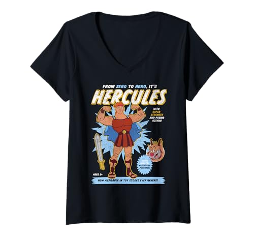 T-shirt Hercule Disney col V pour femme idéal pour une sortie estivale