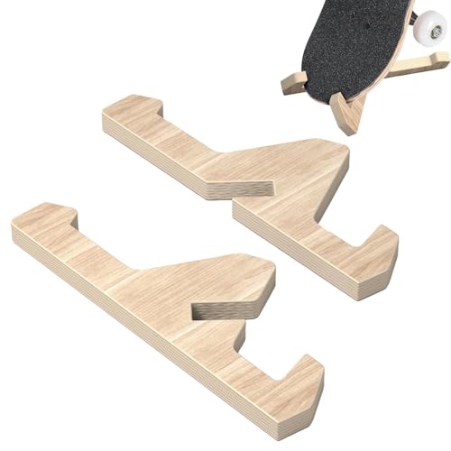 Soporte para monopatín – Estante de skate hecho a mano, soporte para longboard independiente, soporte de almacenamiento duradero para monopatín, estable y portátil