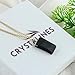CRYSTALINES Natural Raw Black Onyx Gemstone Necklace, Rough Stone Dainty Pendant, Handmade Boho Jewelry, Chakra Healing Crystals, Gold Plated Chain, Christmas Gift for Women, 18 Inch