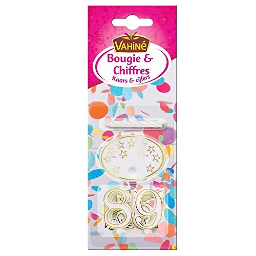 VAHINÉ - Bougies Et Chiffres Anniversaire - Lot De 3 - Livraison Gratuite