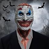 💀👻【Horror Maske】：Mit einem Paar riesiger Augen, einem riesigen Smiley-Gesicht und roten Zähnen sieht diese Halloween-Maske so gruselig aus! Es wird Ihrer Party oder Ihrem Fest mehr Spaß und Lebendigkeit verleihen. Wenn Ihnen die Farbe der Maske nicht zusagt, können Sie auch Ihre Lieblingsfarbe selbst gestalten.