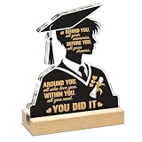 Class of 2026 Graduation Gifts Present for Him, 2026 College Graduation Party Decorations, Inspirational You Did It Grad Gifts Acrylic Sign Keepsake Desk Decor