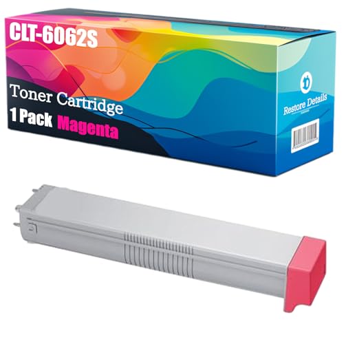 High Yield CLT-6062S CLT-K6062S CLT-C6062S CLT-M6062S CLT-Y6062S Toner Cartridge Compatible for Samsung CLX-9250ND CLX-9250NDP CLX-9252NA Printer, Unleash High-Definition Printing (Magenta)