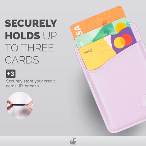 Wallaroo Premium Leather Cell Phone Wallet Stick On - Android and iPhone Wallet and Card Holder for Women and Men - Durable with Non-Slip Lining Secures Up to 3 Cards - Thumbnail 7