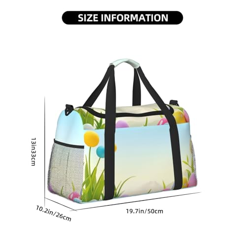 April Easter Travel Duffel Bag Lightweight Waterproof Carry On Tote Bag Foldable Weekender Overnight Bags Sport Gym Bag For Women Men4
