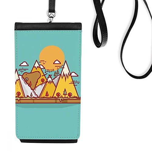 Porte-monnaie téléphone noir pour randonnée et sorties