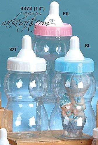 rackcrafts.com Jumbo Large Bottle Baby Shower Nursery Party Favor Decoration Plastic Piggy Bank (Light Pink)