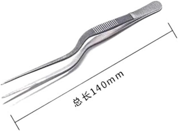 Stainless Steel Spear Curved Tweezers 14/16/20/23/26/30cm Thick Surgical Tweezers for Laboratory (26cm)