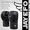 Jayefo-R-6-Boxing-Gloves R-6 Boxing Gloves for Men & Women Sparring Heavy Punching Bag MMA Muay Thai Kickboxing Mitts (Black, 16 OZ)