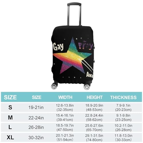 Rainbow Flag Gay Star Luggage Covers Washable Travel Suitcase Cover Elastic Baggage Protector2
