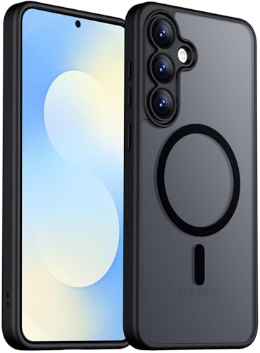 SPIDERCASE Magnetic for Samsung Galaxy S25 FE Case, [10 FT Military Grade Drop Protection] Heavy Duty Shockproof Phone Case for Galaxy S25 FE 5G, Black