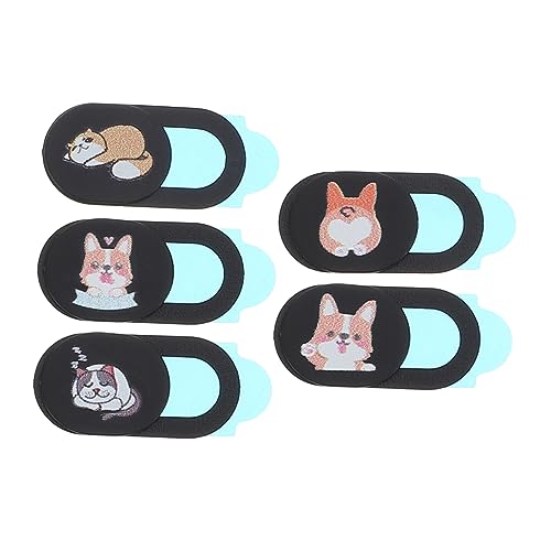 HOMSFOU 5 Piezas Cubierta de Privacidad para Cámara Web Control Deslizante de Gato Cubierta para Lente de Cámara Web Gatos Tiernos y Perezosos Protector de Privacidad para Webcam