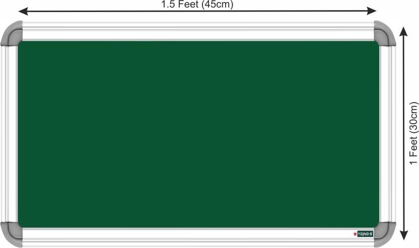 Image of Non-Magnetic 1X1.5 Feet Double Sided White Board & Chalkboard Both Side Writing Boards, One Side Whiteboard Marker & Back Side Chalkboard Surface - Set of 1 Piece