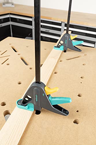 Serre-joint à une main wolfcraft pour fixer vos planches sans effort de serrage - 4