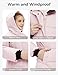 wantdo Winter Jacket for Girls Warm Puffer Coat Windproof Parka with Removeable Hood Light Pink 18-20