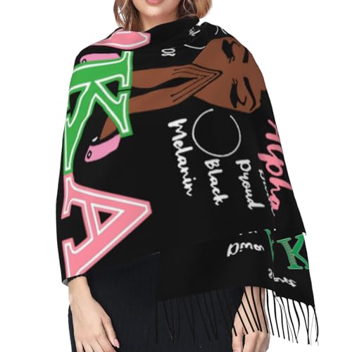 Scarf Sorority Gifts For Women Shawl Cashmere Long Large Warm With Tassel4