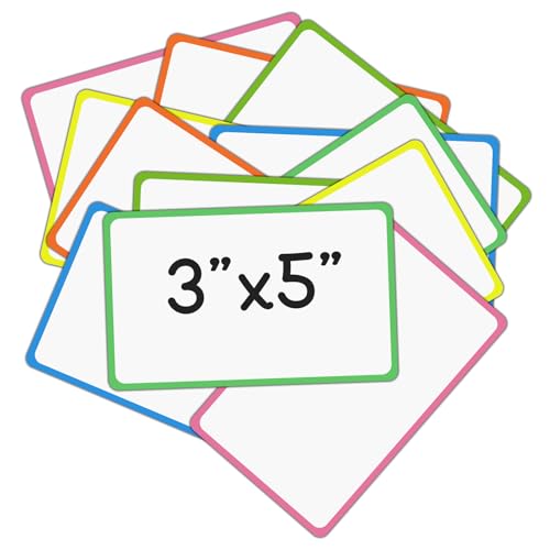 12 Pack Magnetic Dry Erase Labels 3x5 Inches - Reusable