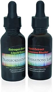 Transformations Labs - MTF E-Booster & T-Blocker Liquid Extracts Transitioning Transgender Kit ~ Twin Pack