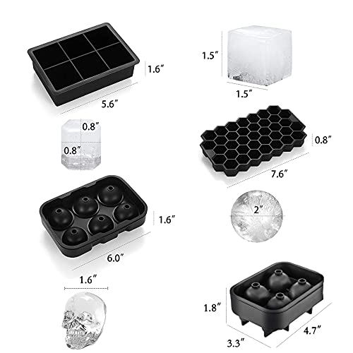 Set de 4 moldes para hielo de silicona con tapa miniatura 2