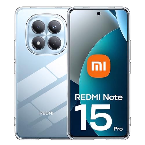 Fitudoos Cover per Xiaomi Redmi Note 15 Pro 4G, Custodia Sottile in TPU Morbido, Silicone Liquido Premium Custodia Protettiva per Xiaomi Redmi Note 15 Pro- Trasparente.