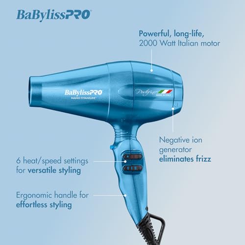 Professional Hair Dryer: BaBylissPRO Nano Titanium Portofino 2000-Watt