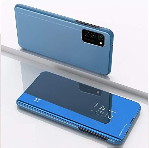 GGQQ YDYX AYS For Huawei P40 Pro Plated Mirror Horizontal Flip Leather Case with Holder(Black) (Color : Blue)