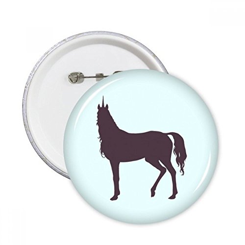 Pins badge licornes silhouette noire pour personnaliser un sac ou une veste