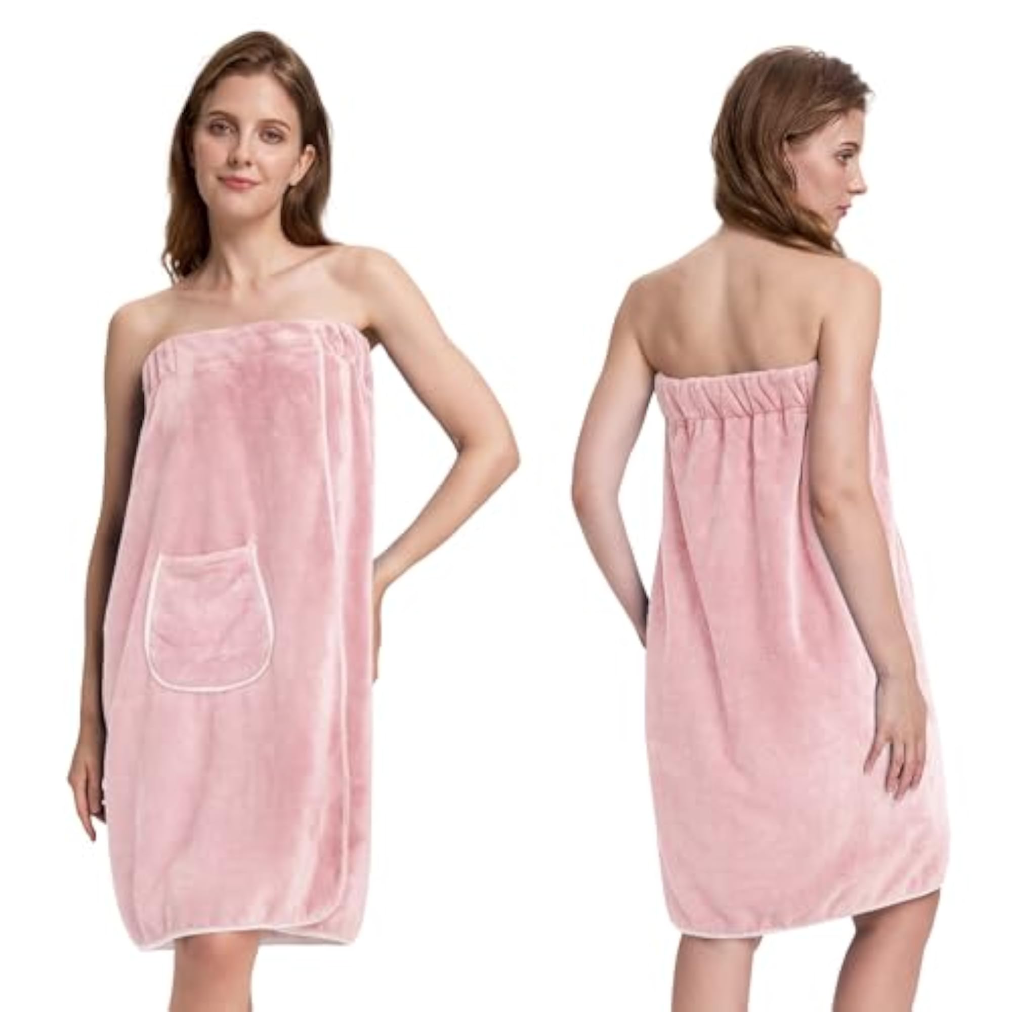 Adjustable Button Bath Wrap for Women